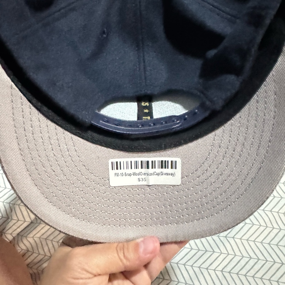Navy and Gray Baseballism Snapback Hat, NWT - Picture 2 of 2